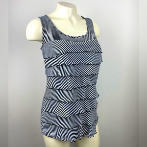 White House Black Market Striped Sleeveless Top